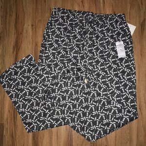 Men's Patterned Pajamas in Black and White
